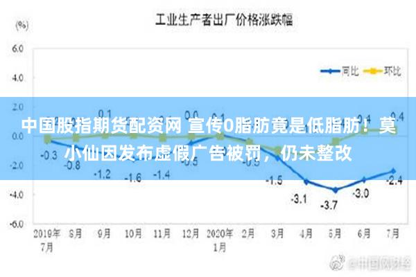 中国股指期货配资网 宣传0脂肪竟是低脂肪！莫小仙因发布虚假广告被罚，仍未整改