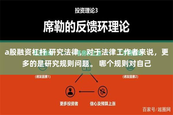 a股融资杠杆 研究法律，对于法律工作者来说，更多的是研究规则问题。 哪个规则对自己