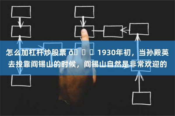 怎么加杠杆炒股票 🌞1930年初，当孙殿英去投靠阎锡山的时候，阎锡山自然是非常欢迎的