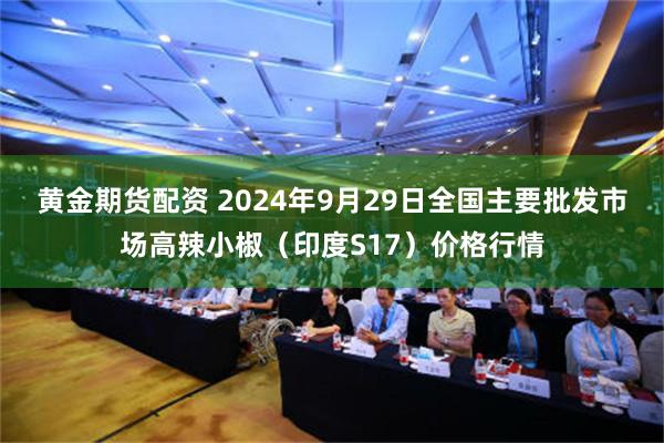 黄金期货配资 2024年9月29日全国主要批发市场高辣小椒（印度S17）价格行情