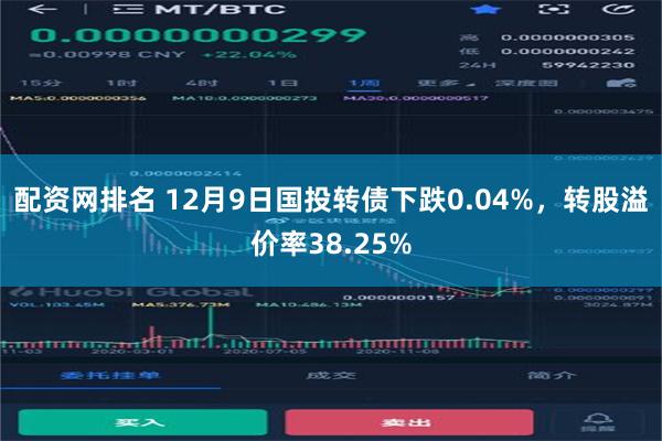 配资网排名 12月9日国投转债下跌0.04%，转股溢价率38.25%